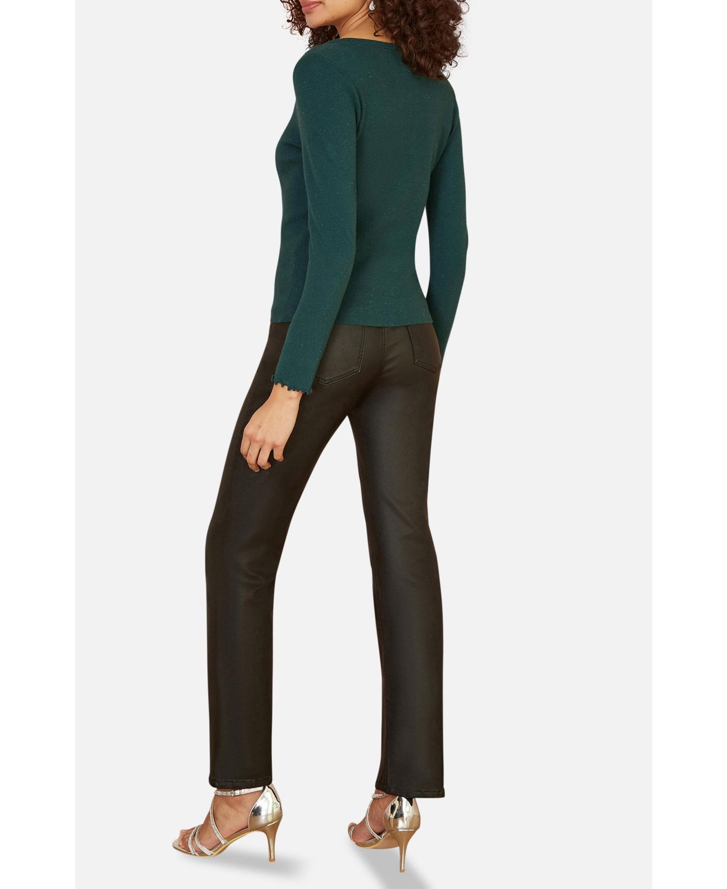 Women's Sparkle Long Sleeve Boatneck Knit Jumper