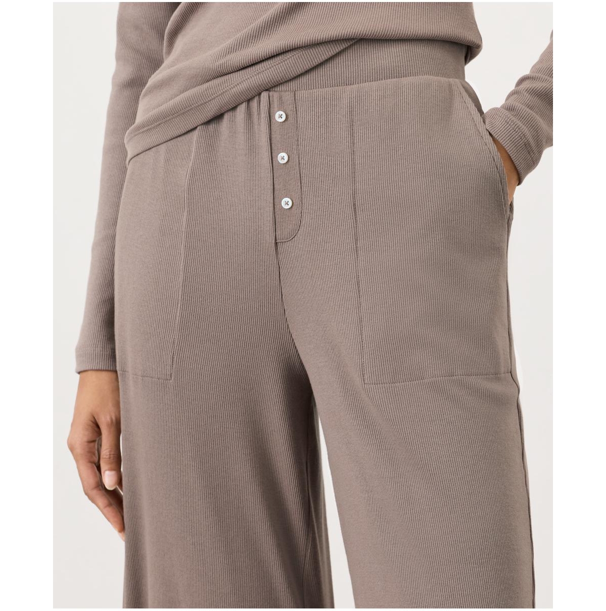 Pact Women's Dream Rib Wide Leg Lounge Pant
