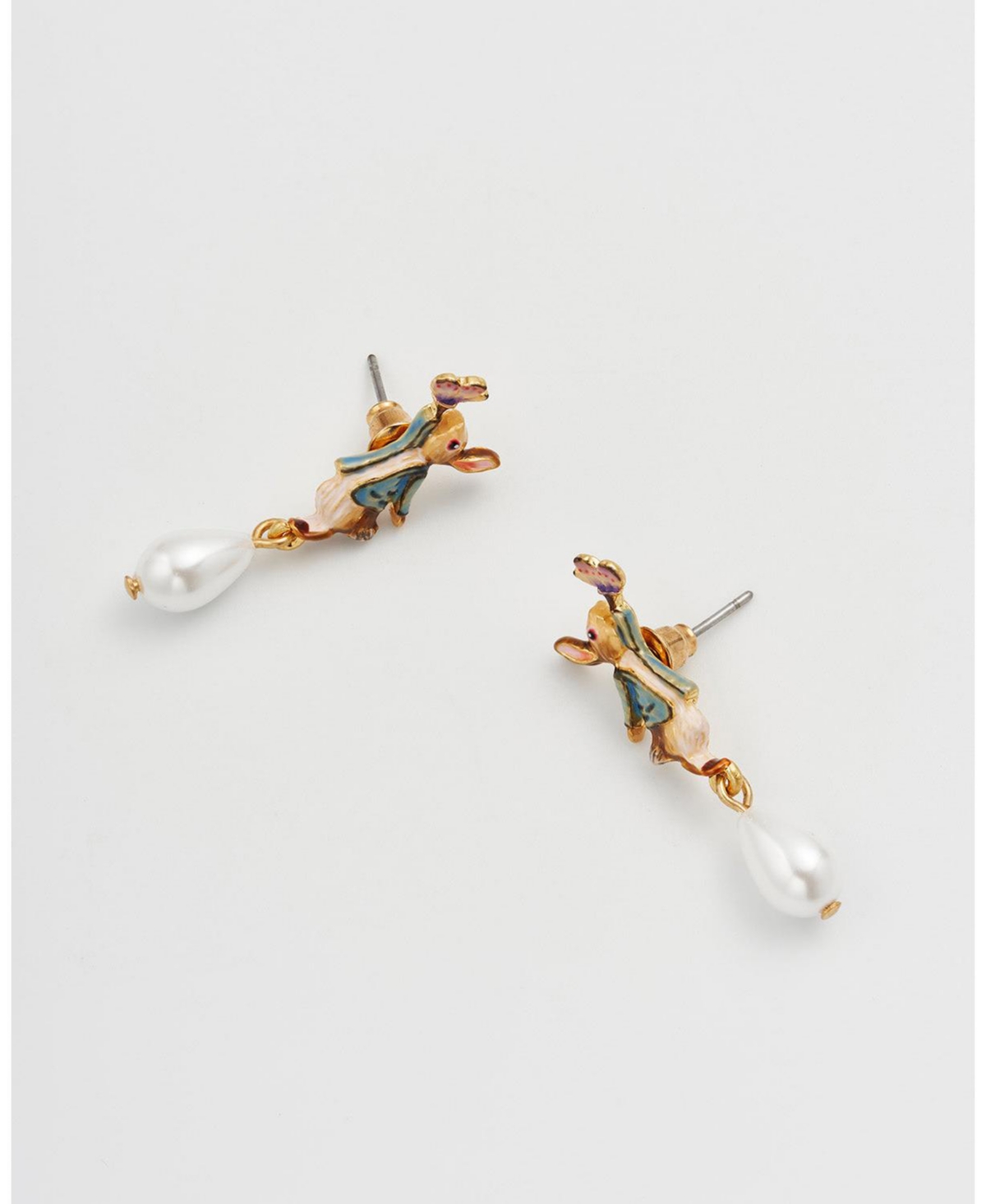 Fable England Peter Rabbit Butterfly Pearl Drop Earrings