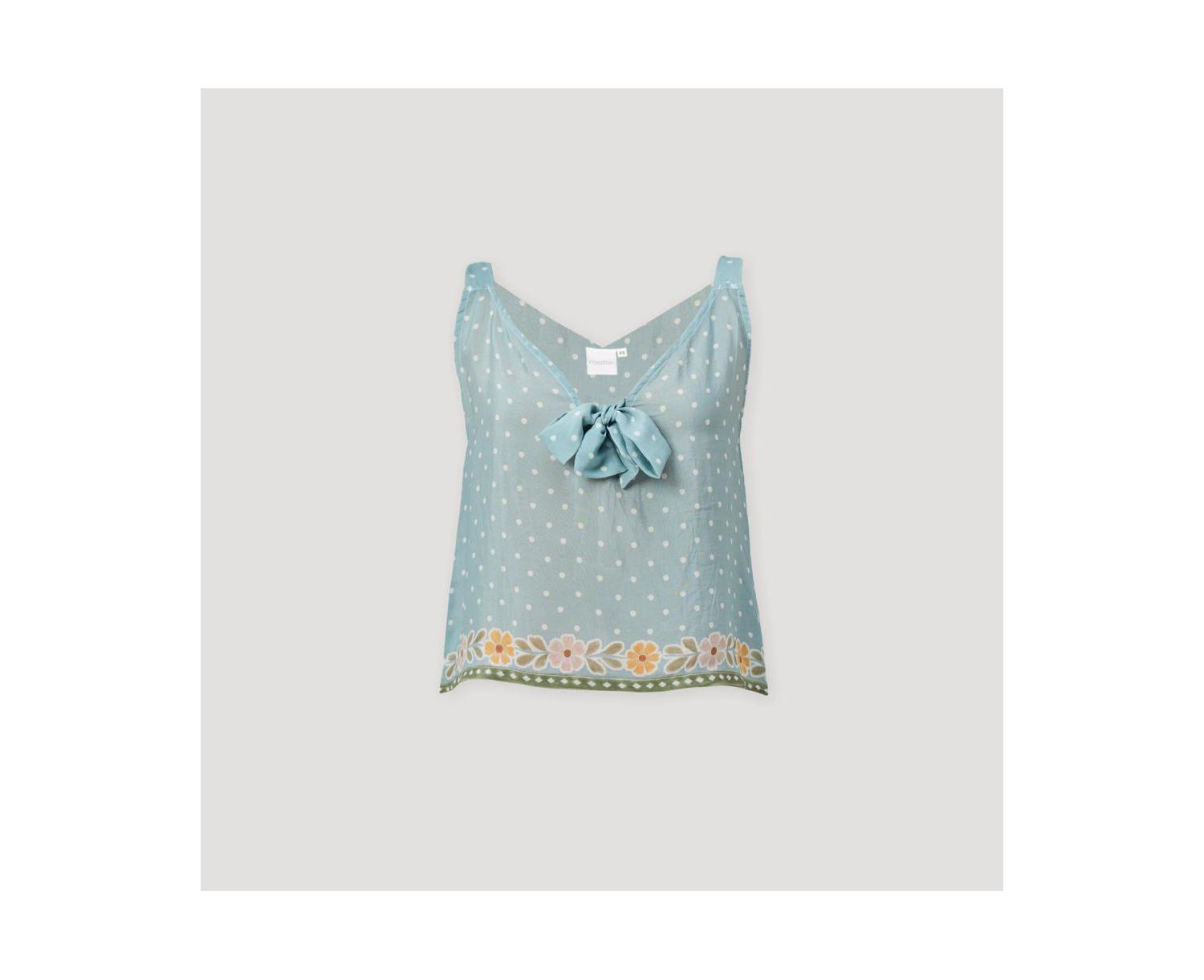 Women's Bow Bemberg Tie Cami Top