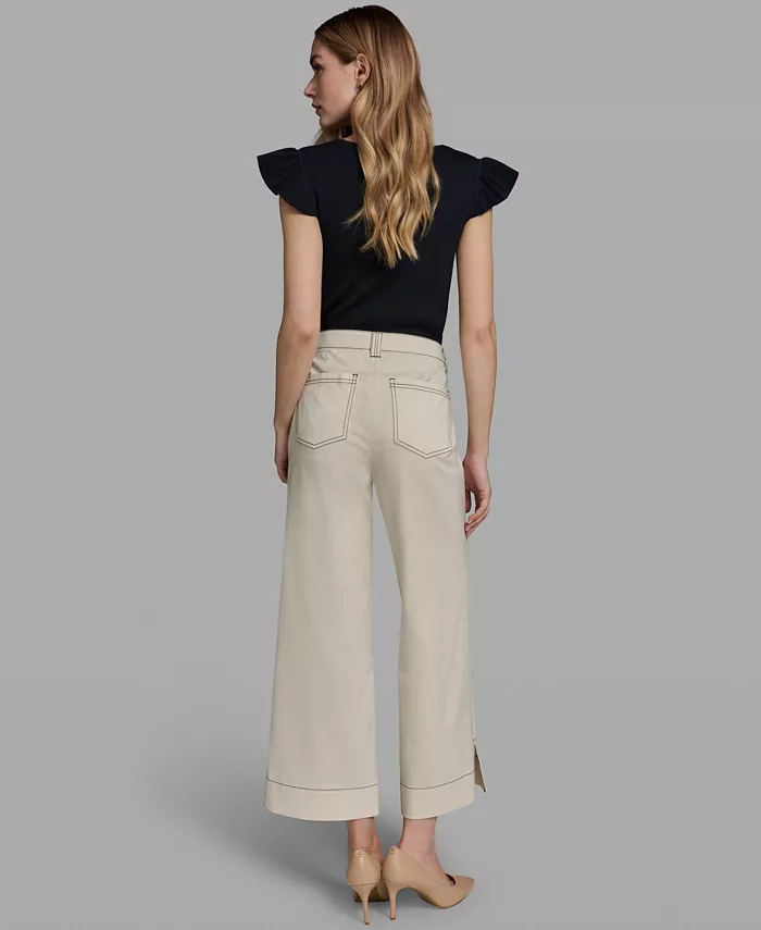 Women's Contrast Stitch Ankle Pants - thumbnail 6