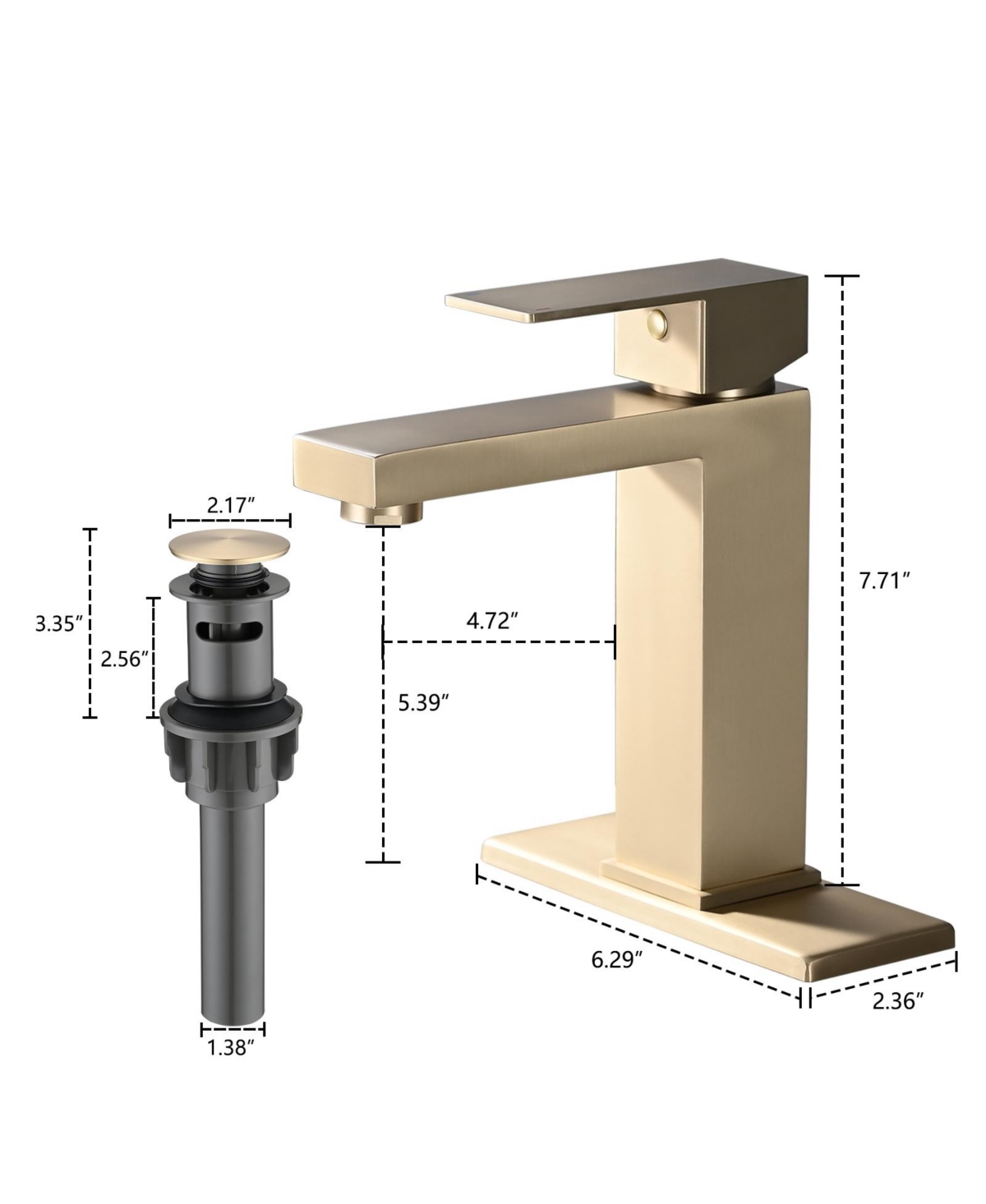 Phying Bathroom Faucet Single Hole