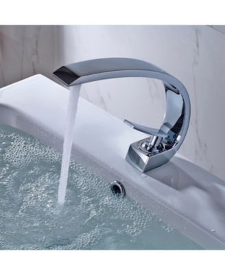 Chrome Bathroom Faucet,Faucet for Bathroom Sink, Single Hole Bathroom Faucet Modern Single Handle Vanity Basin Faucet