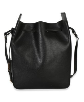 Black Calfskin Small Bucket Bag