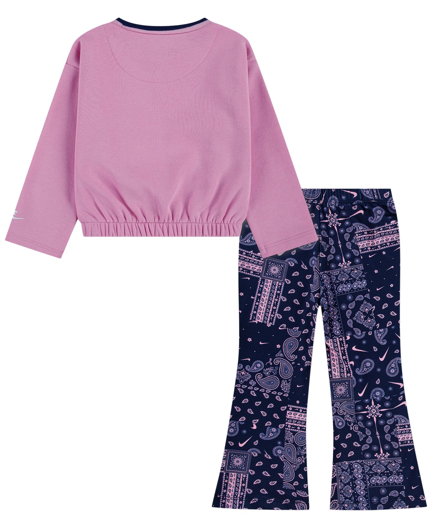 Комплект Nike Retro Remix Top and Leggings, 2-Piece Set для девочек-малышей, цвет: Розовый — фото 2