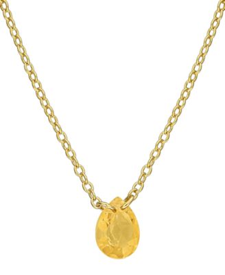 Blue Topaz (5/8 ct. t.w.) Pendant Necklace in Sterling Silver (Also Available in Citrine)