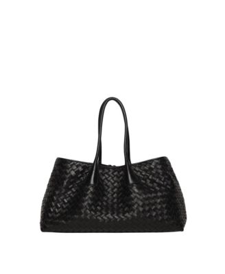 Alina Woven Leather Tote