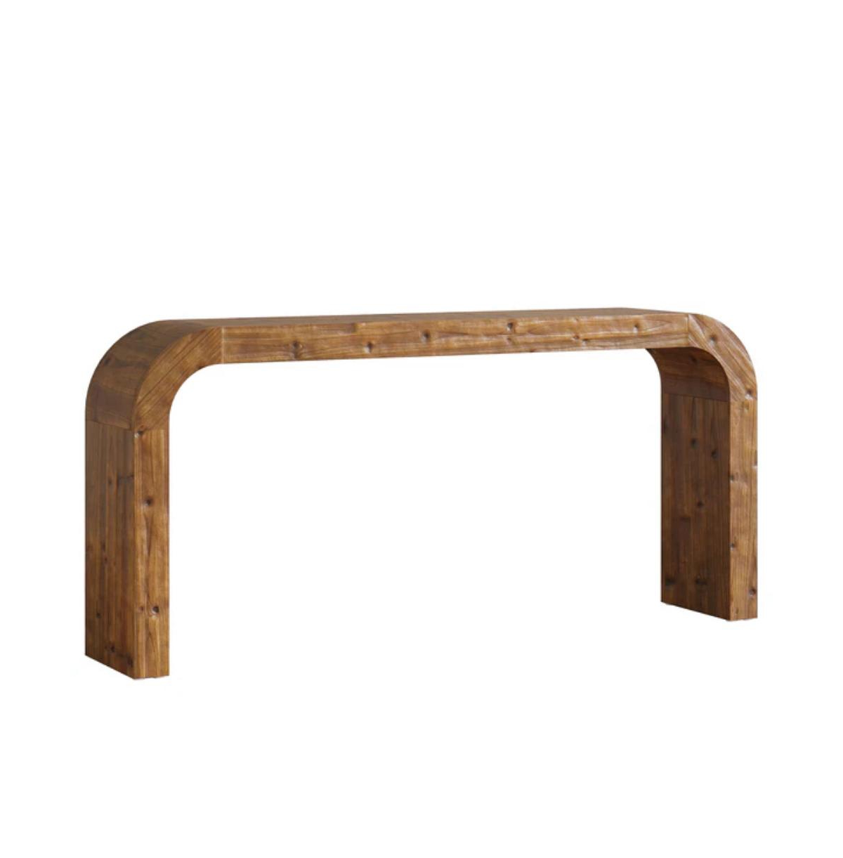 Slickblue Curved Corner Solid Wood Console Table for Home or Office Spaces