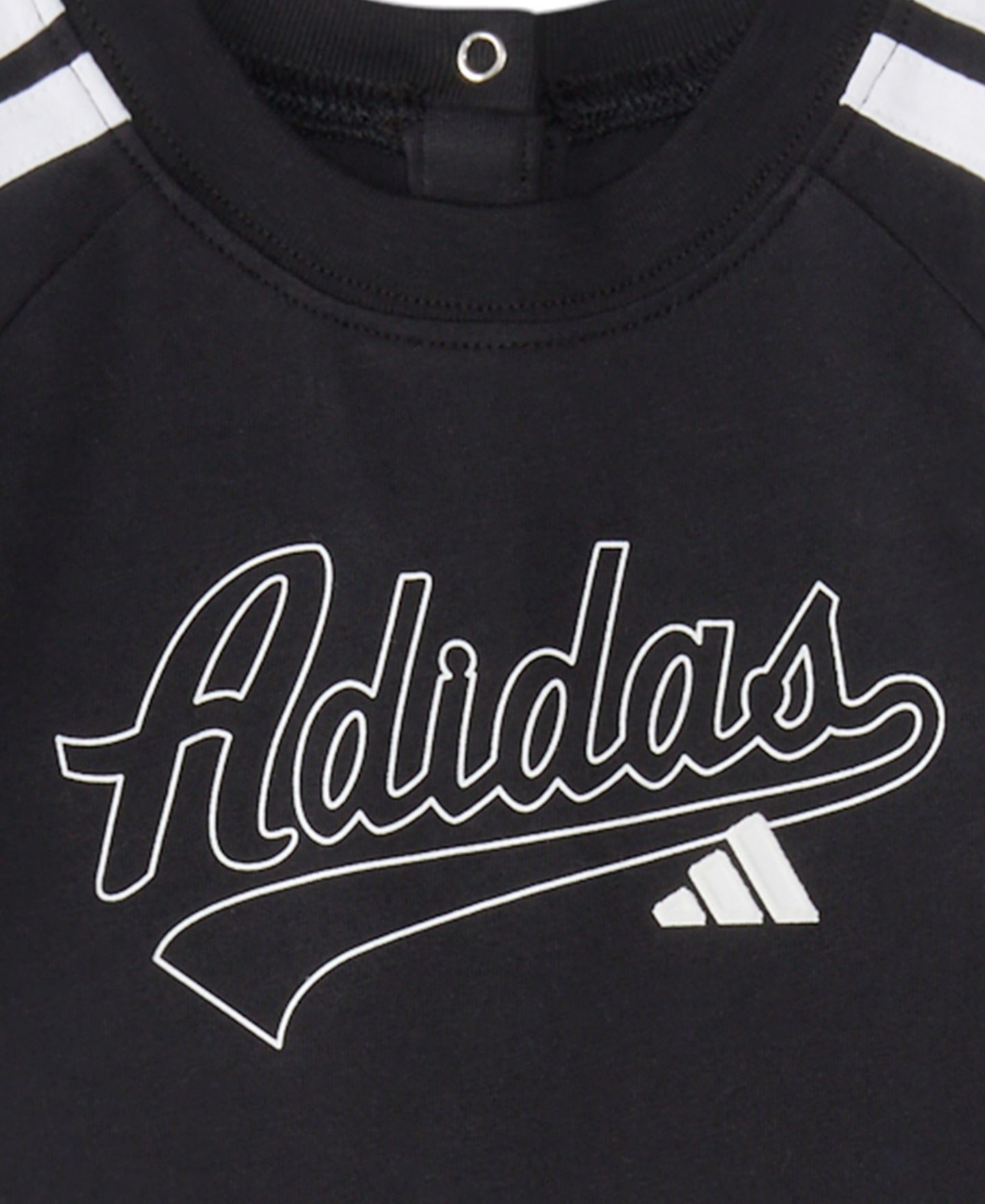 Детский классический комбинезон adidas с рукавами реглан для малыша, цвет: Чёрный — фото 3