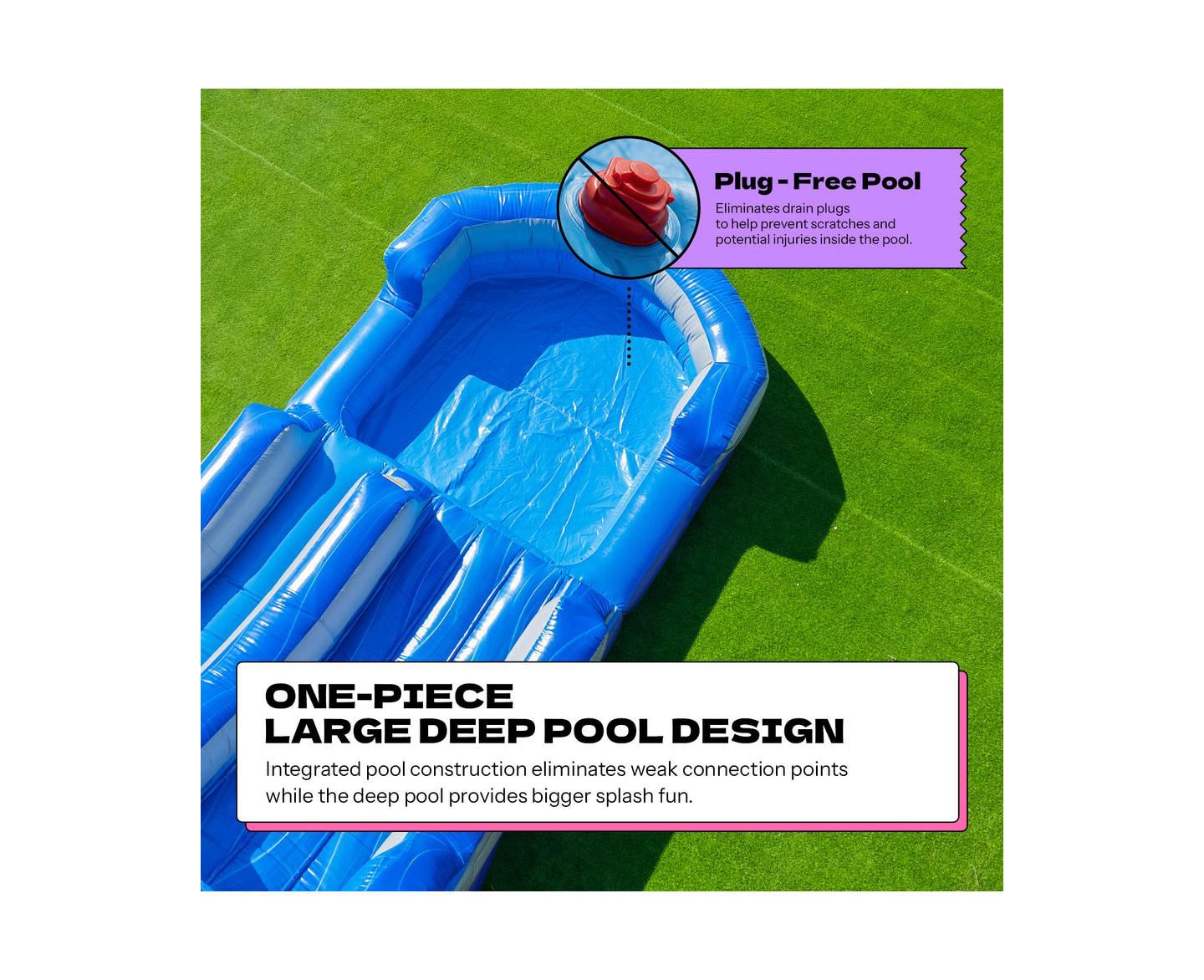Детская игрушка POP JUMP Tropical 23' Waterslide with Pool, цвет: Разноцветный — фото 6