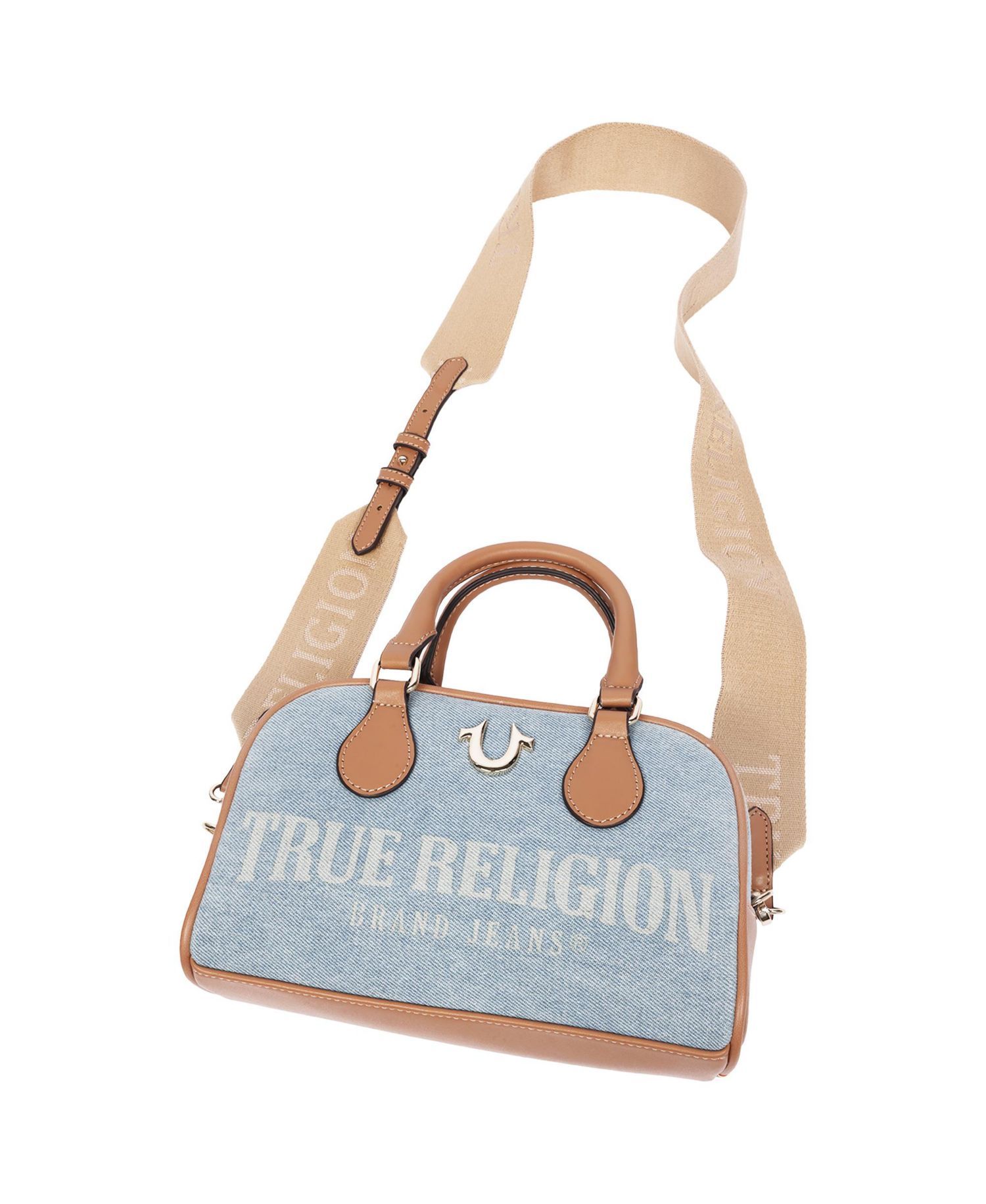 Women's Denim Logo Mini Satchel Crossbody Bag