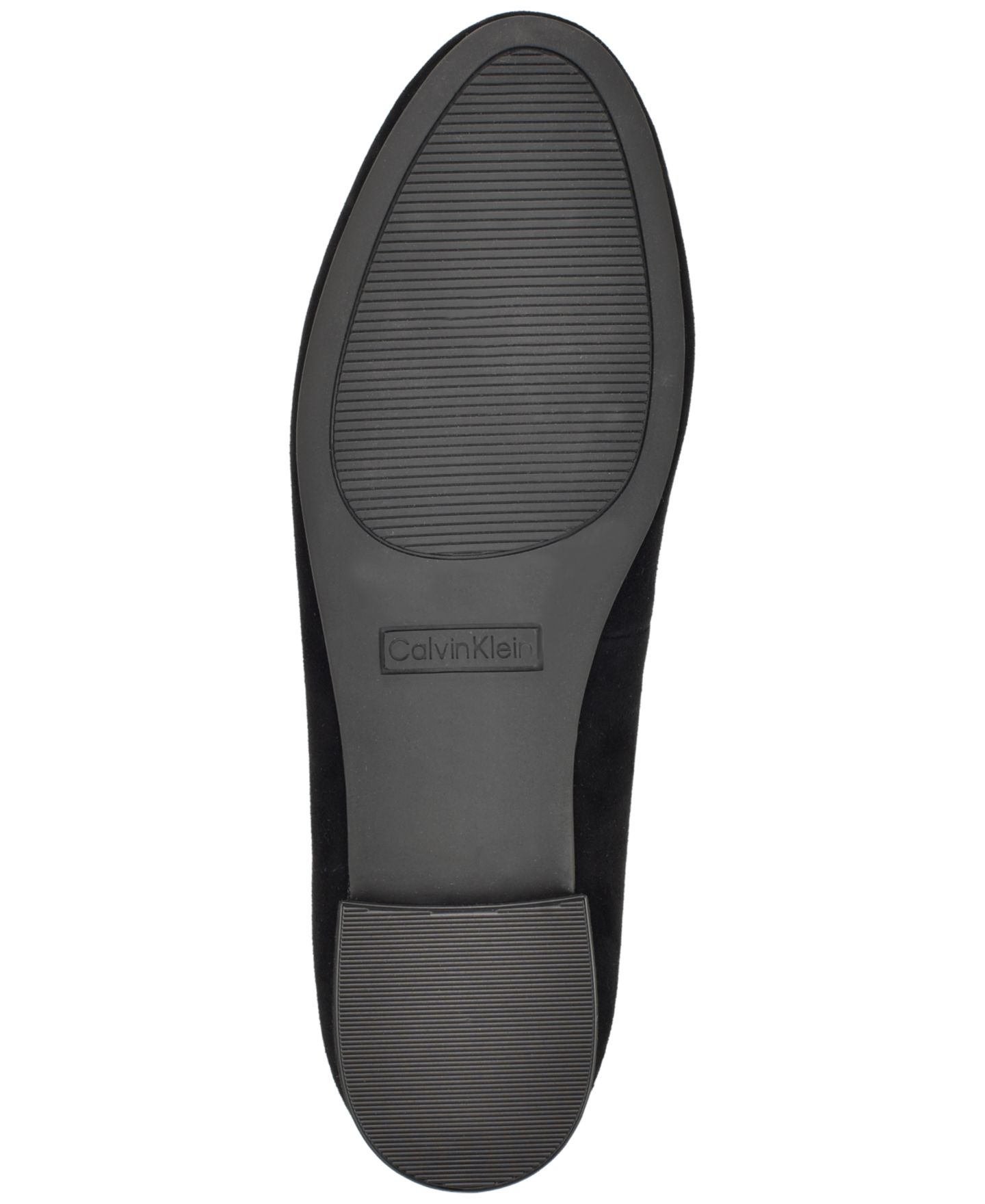 Женские туфли Calvin Klein Cyrie Suede Low Block Heel Ballet Flats, цвет: Чёрный замшевый — фото 5