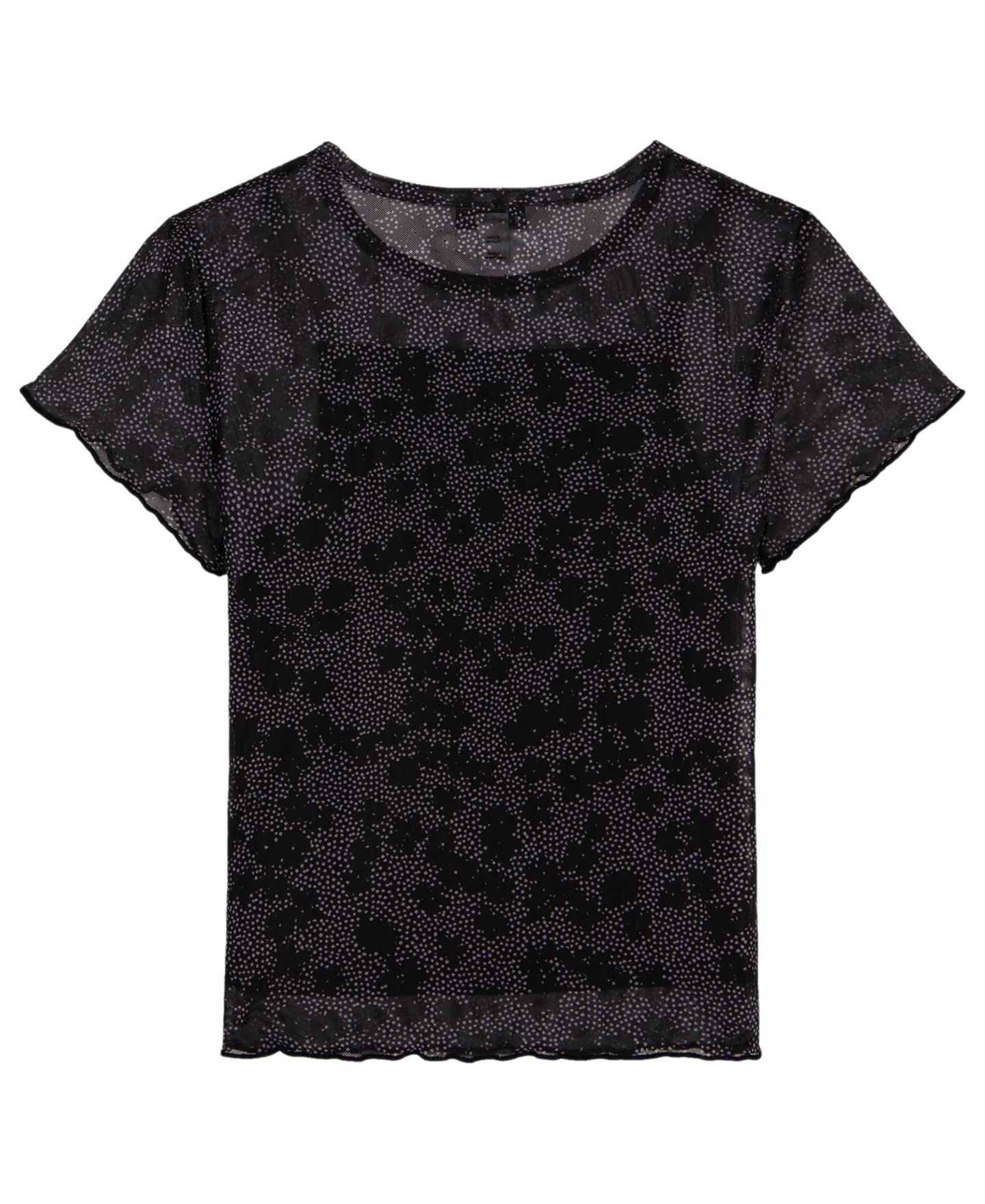 Футболка Calvin Klein Short-Sleeve Mesh для девочек, цвет: Чёрный — фото 2