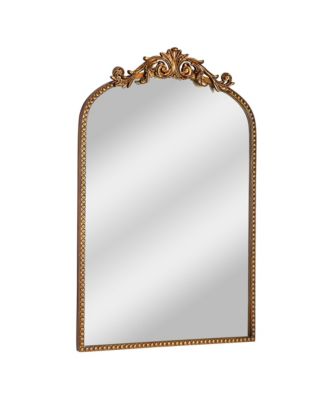 Living Room Decorative Mirror 20 x 30 Inch Filigree Arched Mirror Large Hollow Out Vintage Vanity Wall Mirror Elegant Home Wall Art Decoration