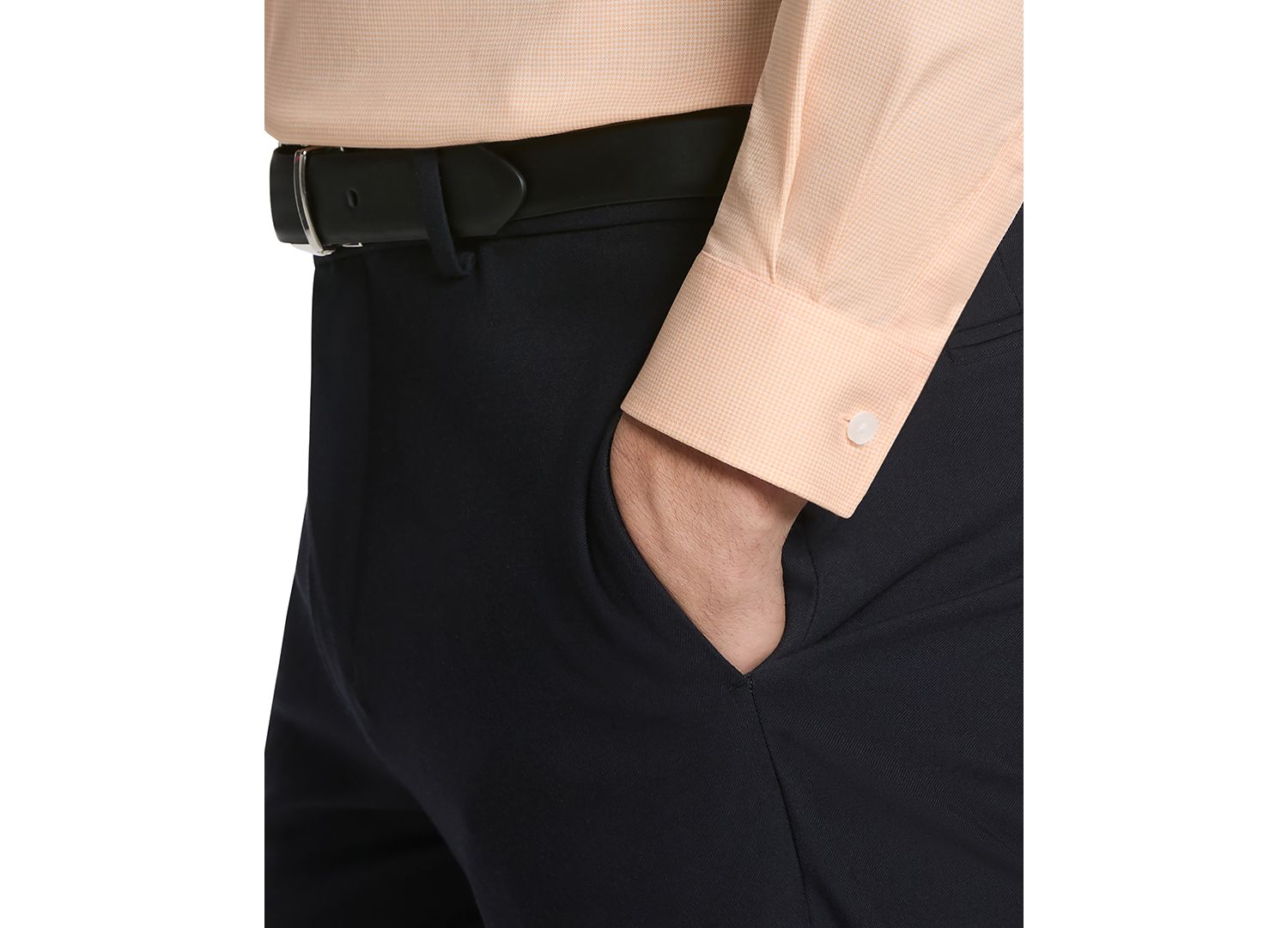 Men's Long-Sleeve Solid Dress Shirt