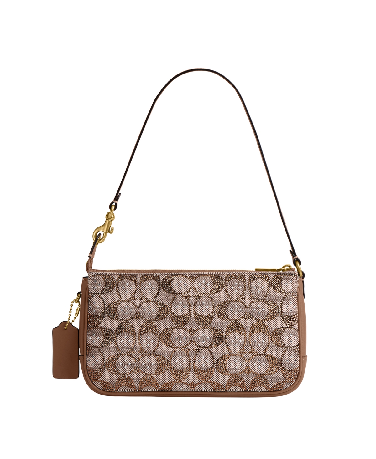 Coach Plaza Crystal Signature Jacquard Small Shoulder Handbag