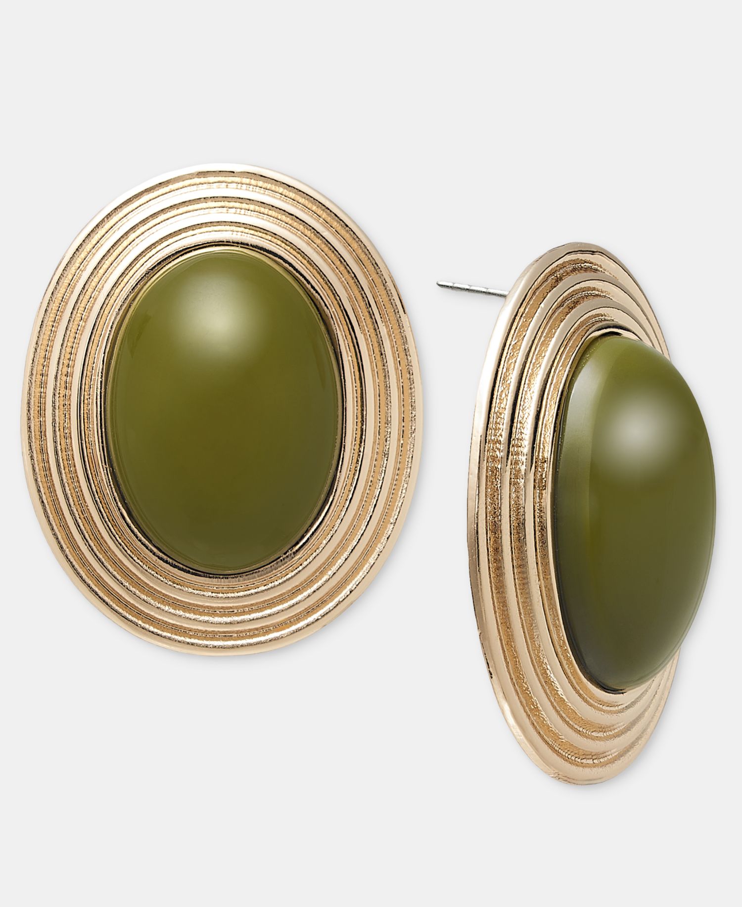 Cushioned Stone Bold Stud Earrings