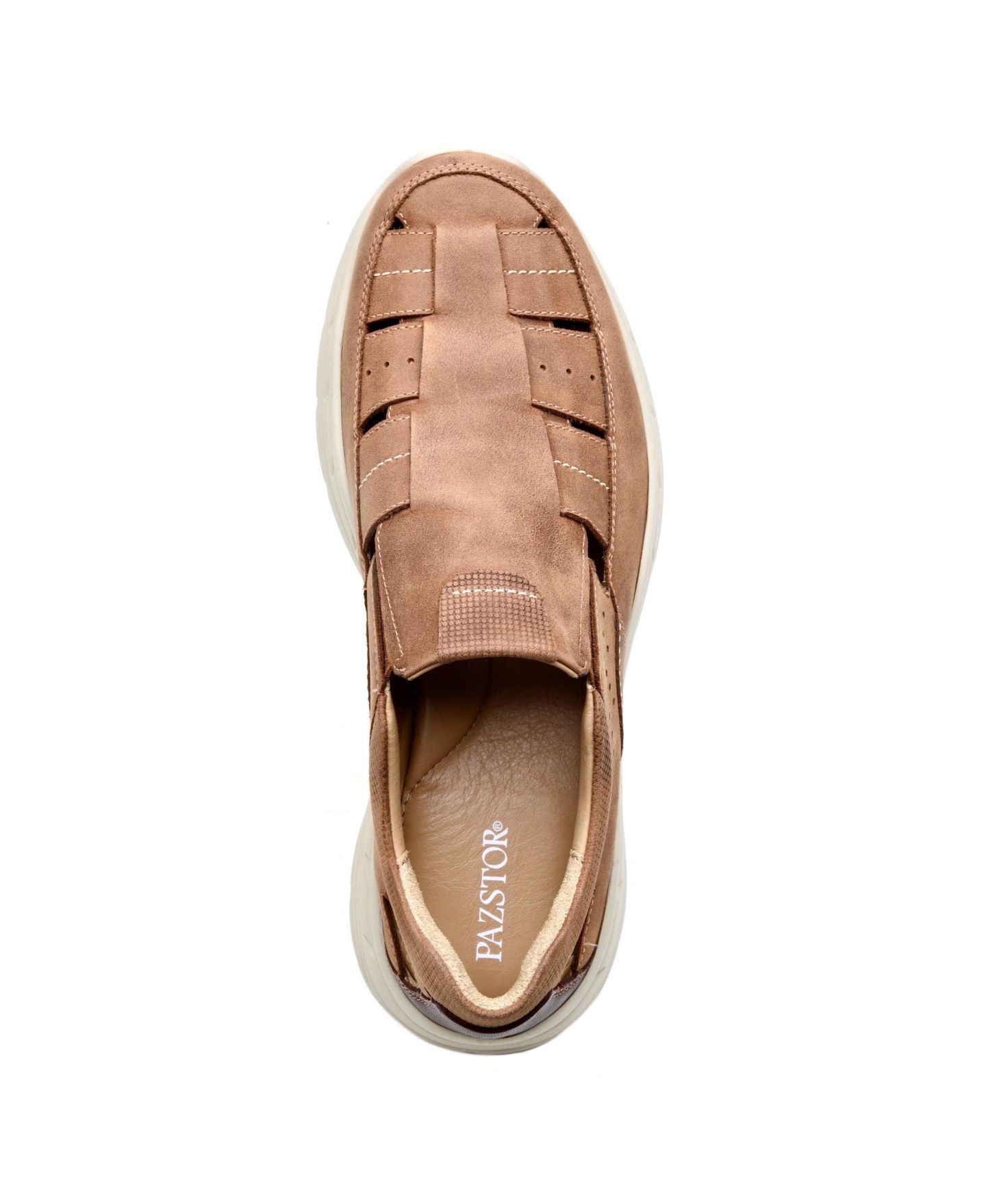 Мужские сандалии PAZSTOR Premium Comfort Leather Closed Toe Casual Sandals Abdiel, цвет: Шоколадный — фото 4