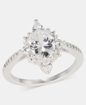 Cubic Zirconia Cluster Ring