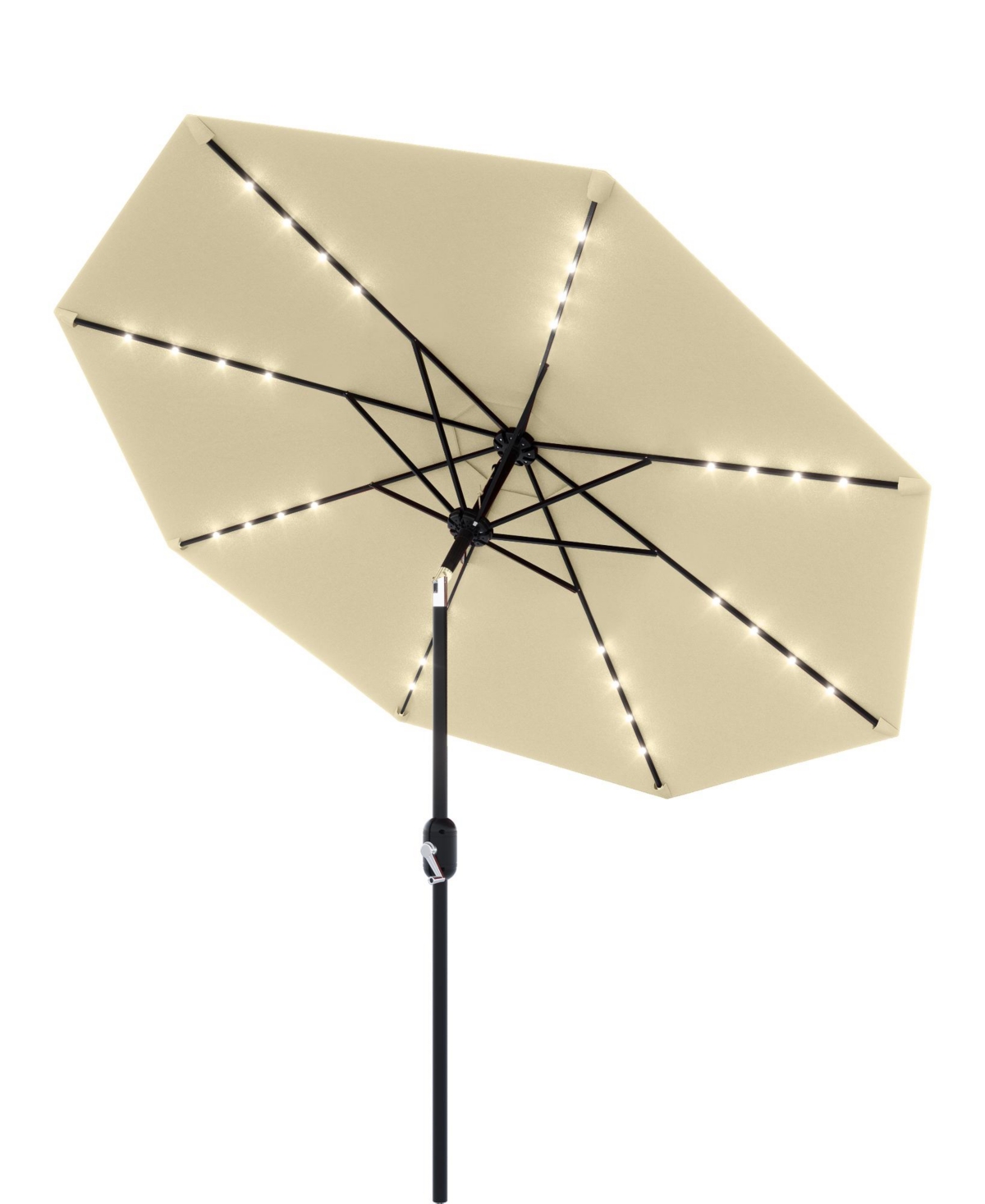 gaomon 9feet Outdoor Patio Umbrella, Table Umbrella with Solar Lights for Yard, Deck