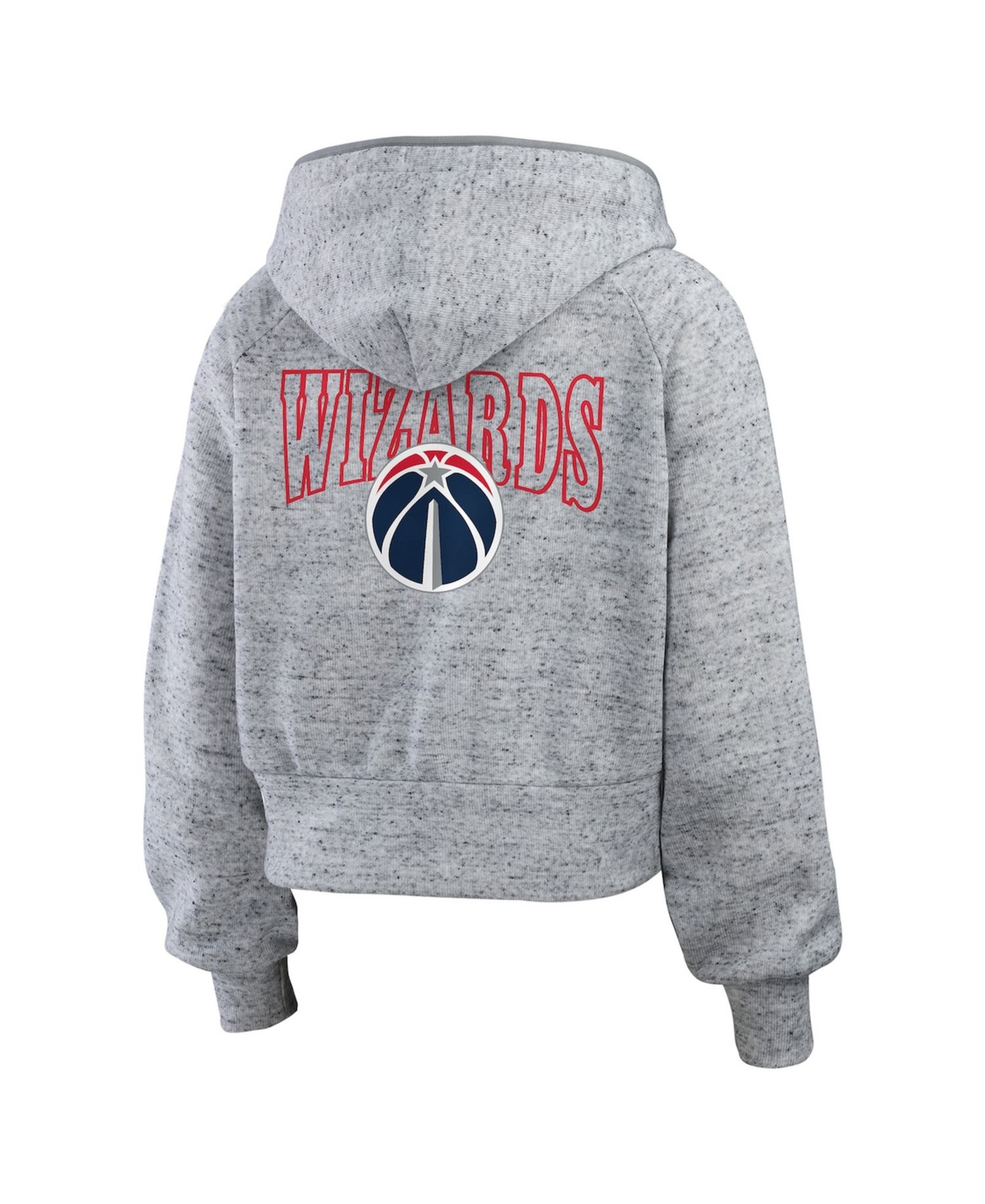 Women's Heather Gray Washington Wizards Speckled Radiator Full-Zip Hoodie