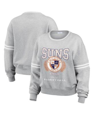 Women's Heather Gray Phoenix Suns French Terry Pullover Sweatshirt