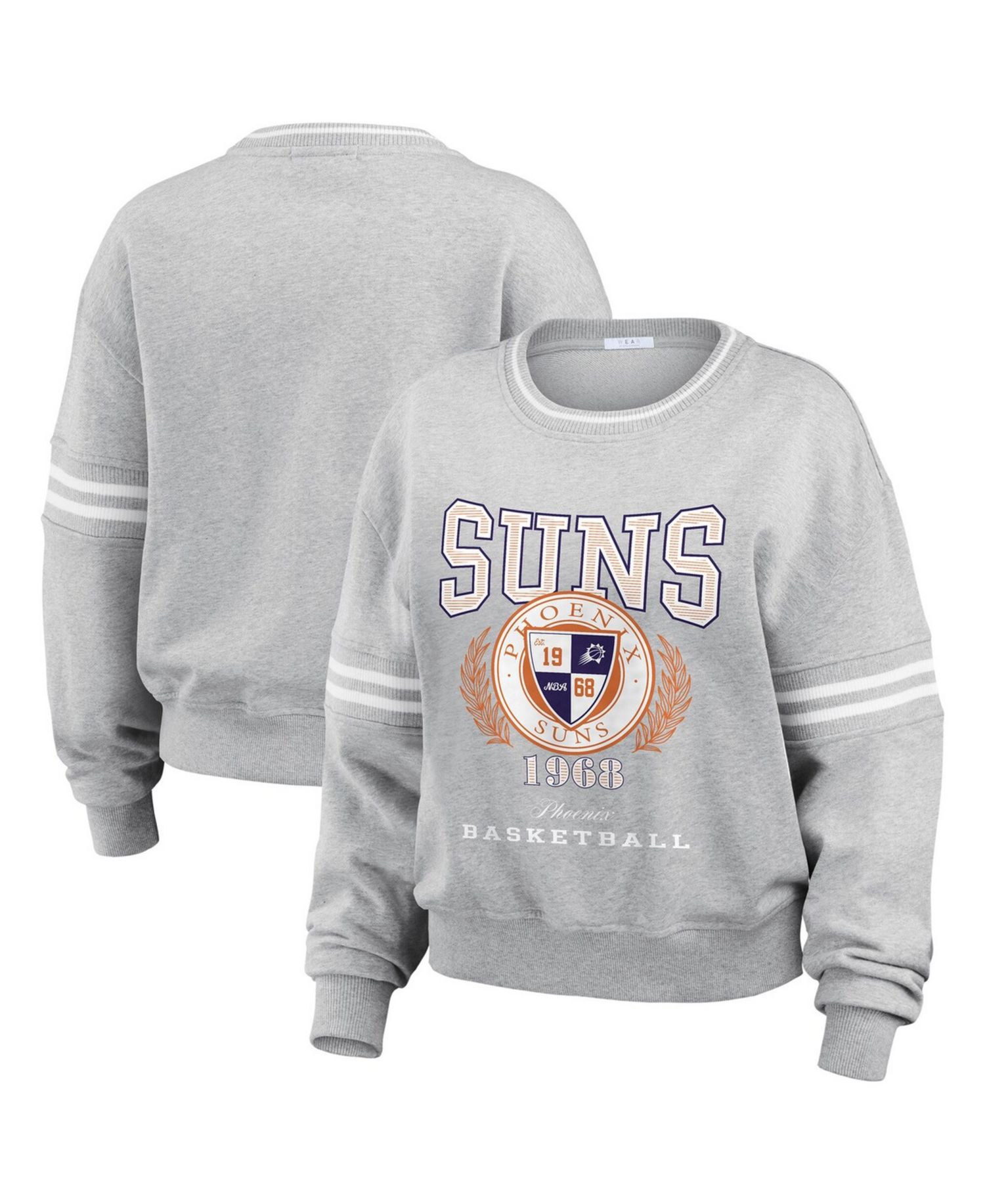 Women's Heather Gray Phoenix Suns French Terry Pullover Sweatshirt