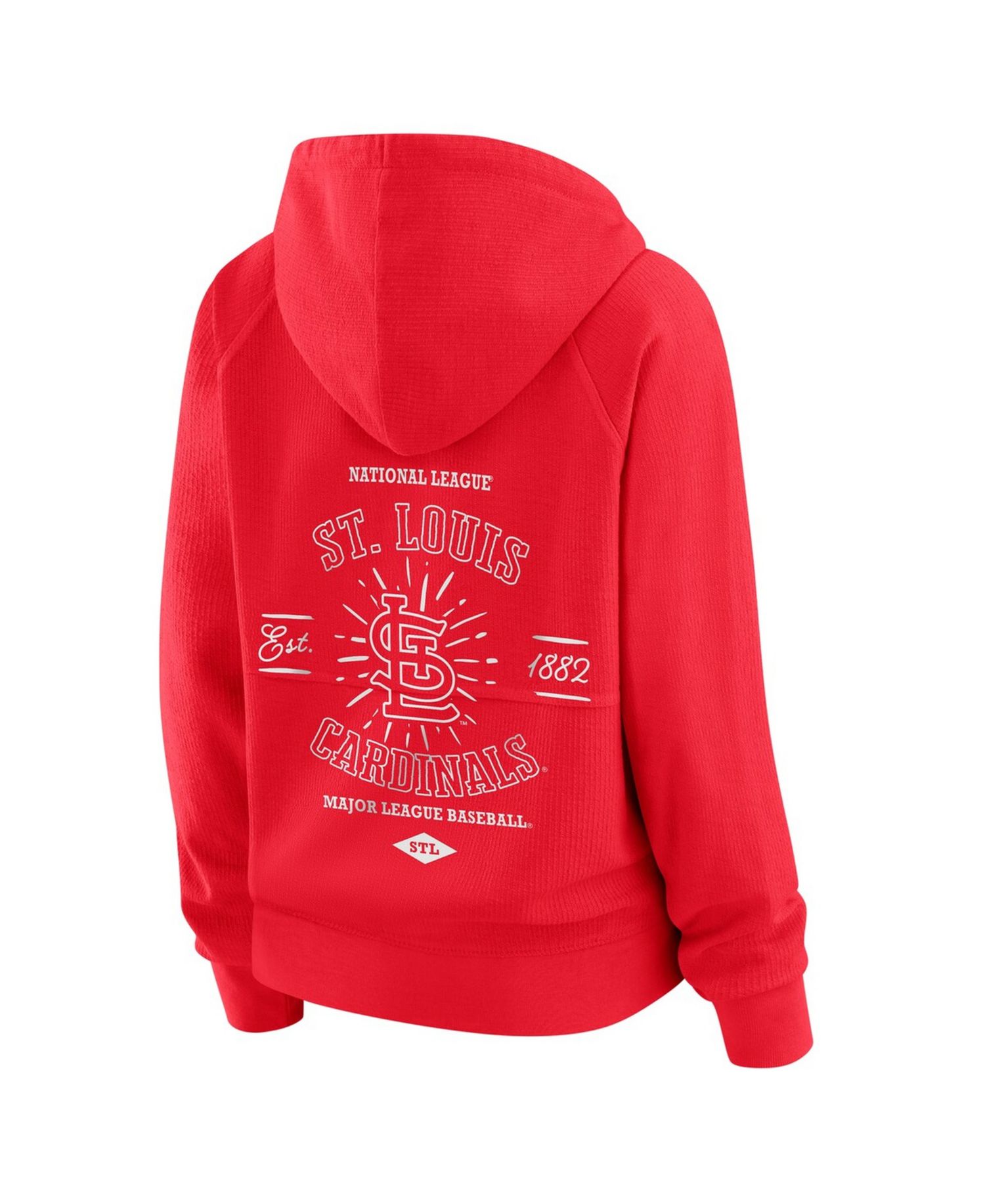 Women's Red St. Louis Cardinals Vintage Full-Zip Raglan Hoodie