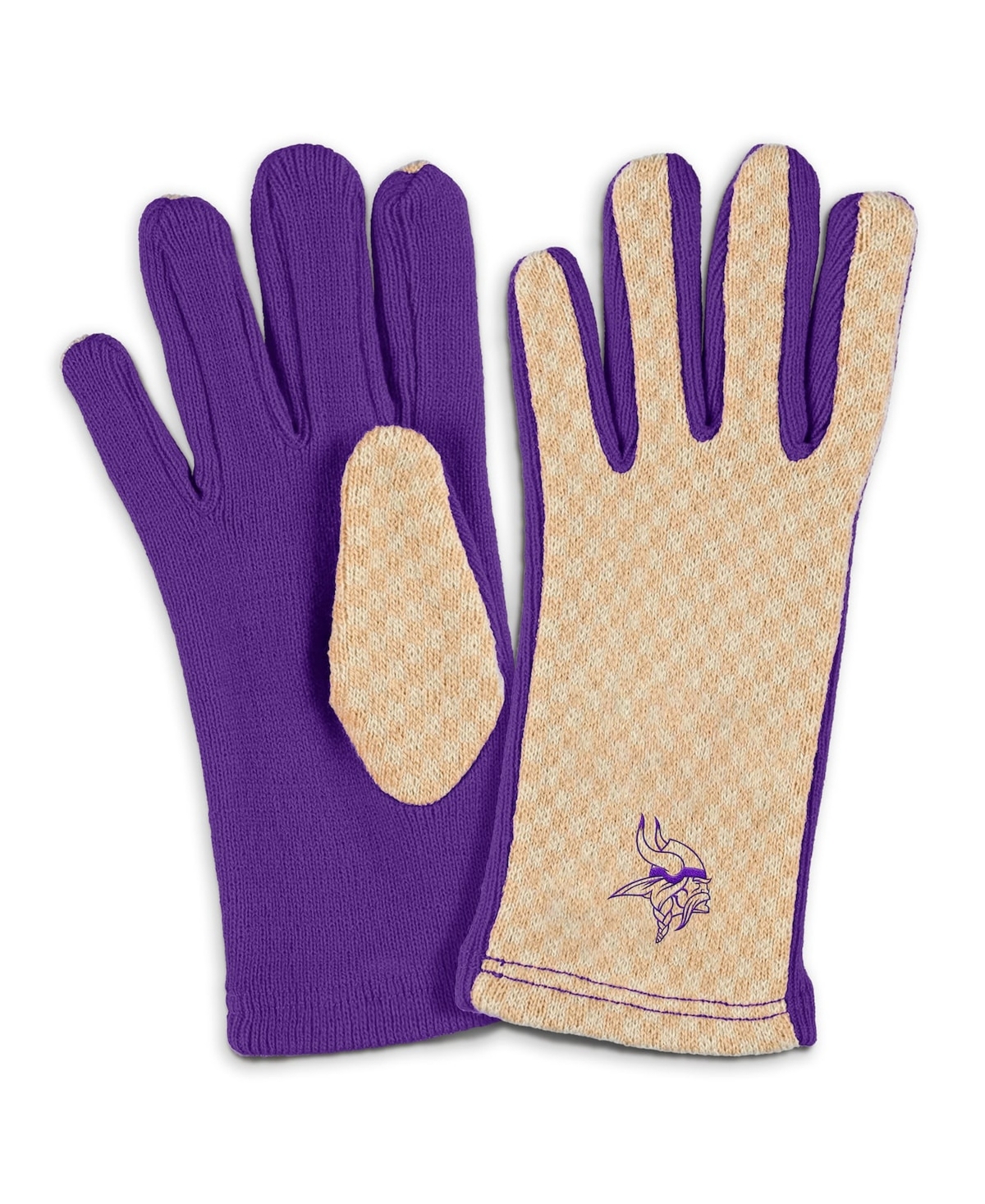 Wear by Erin Andrews Women's Minnesota Vikings Tonal Microcheck Scarf Glove Set
