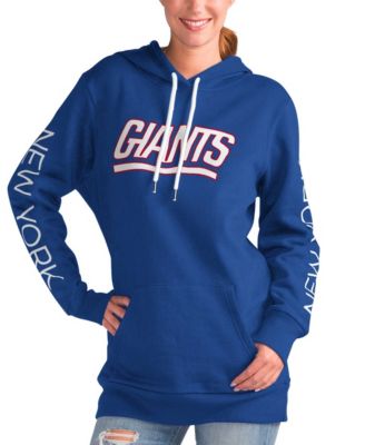 Women's Royal New York Giants Extra Inning Pullover Hoodie