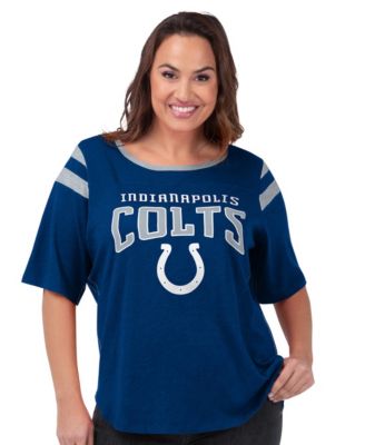 Women's Royal Indianapolis Colts Plus Size Linebacker T-Shirt