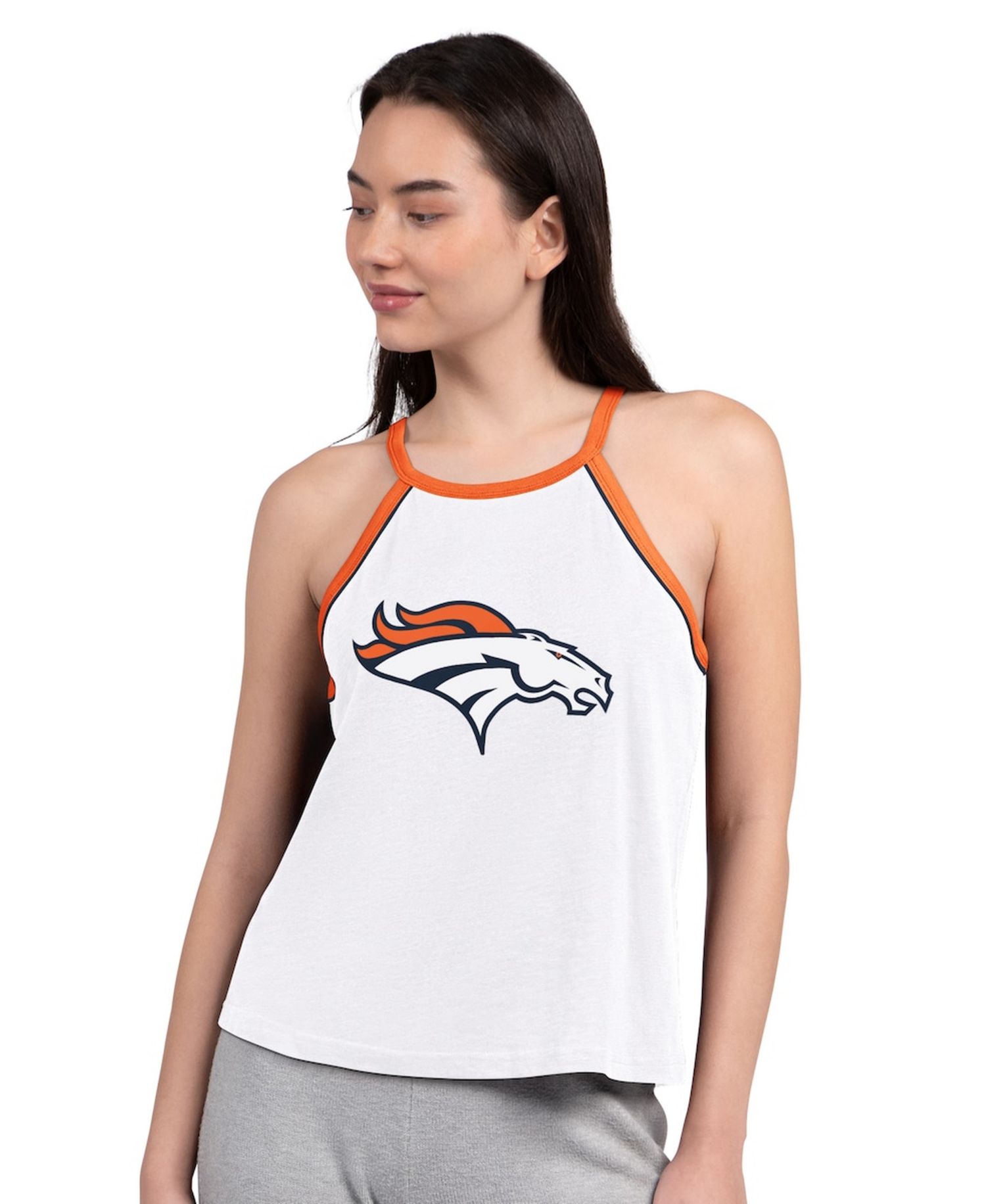 Women's White Denver Broncos Redemption Win Slub Tank Top
