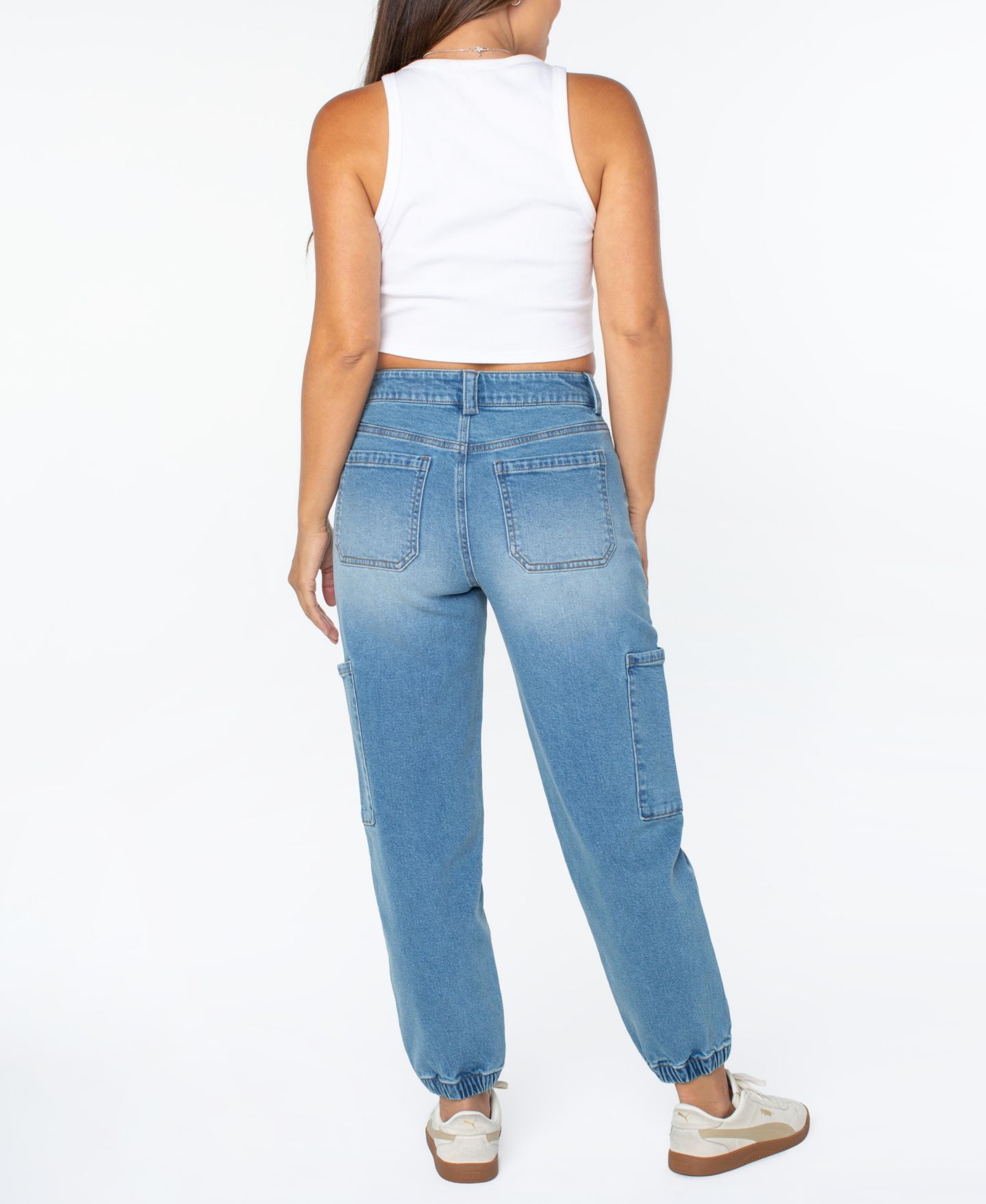 Женские брюки Celebrity Pink Juniors' High-Rise Cargo Jogger, цвет: Feeling Happy — фото 4