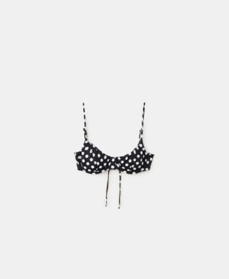 Women's Reversible Polka-Dot Underwire Bikini Top