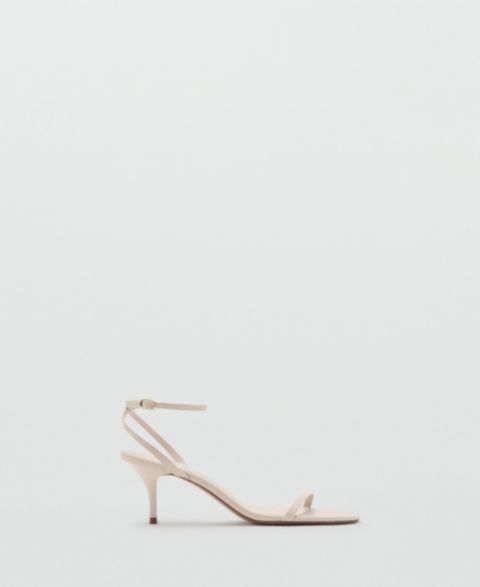 Женские сандалии Mango Strappy Heeled, цвет: Экрю