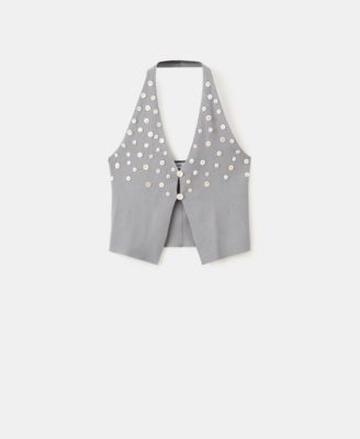 Women's Decorative Buttons Fitted Top