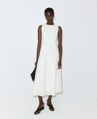 Women's Cutwork Embroidery A-Line Dress