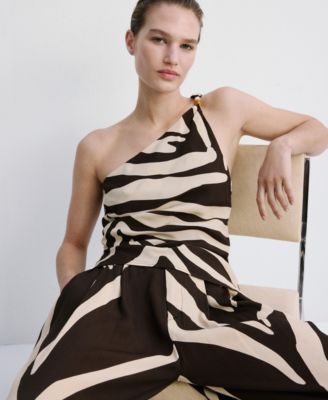 Women's Asymmetric Printed Top