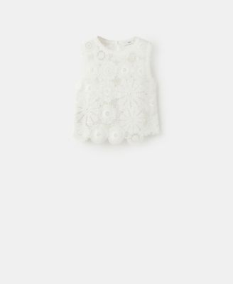 Women's Lace Accents Embroidered Top