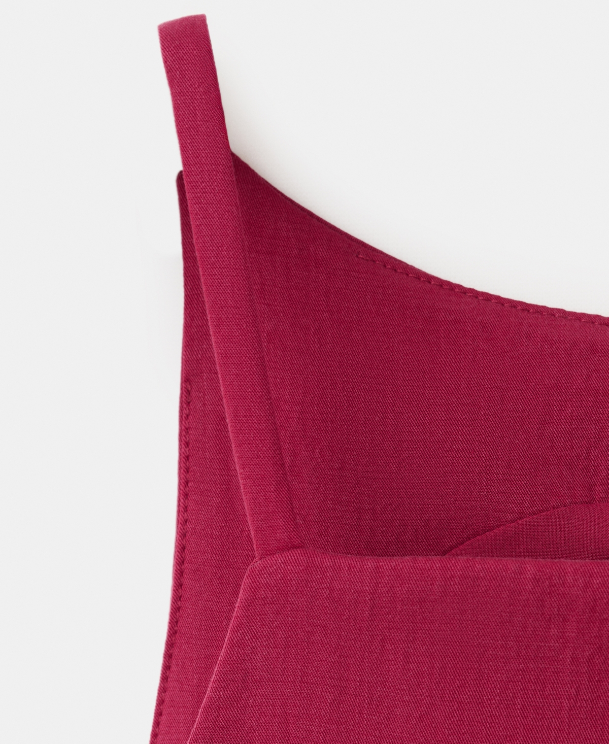 Mango Square Neck Button Front Top In Red
