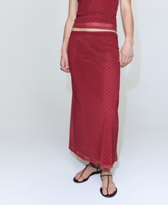 Women's Polka-Dot-Printed Tulle Skirt