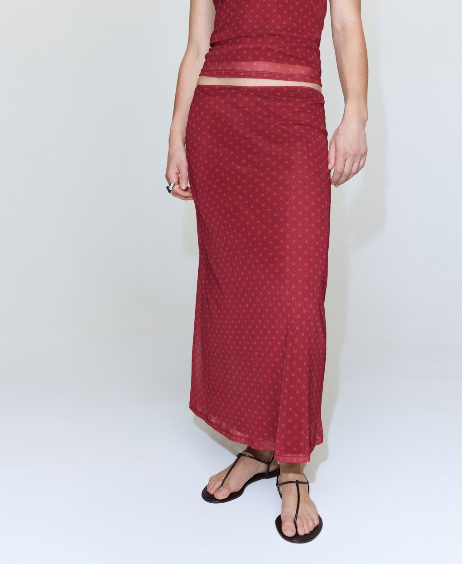 Women's Polka-Dot-Printed Tulle Skirt