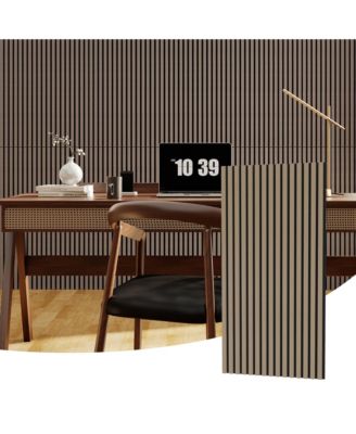  3D Fluted Wood Slat Acoustic Soundproof Wall Panels for Noise Reduction