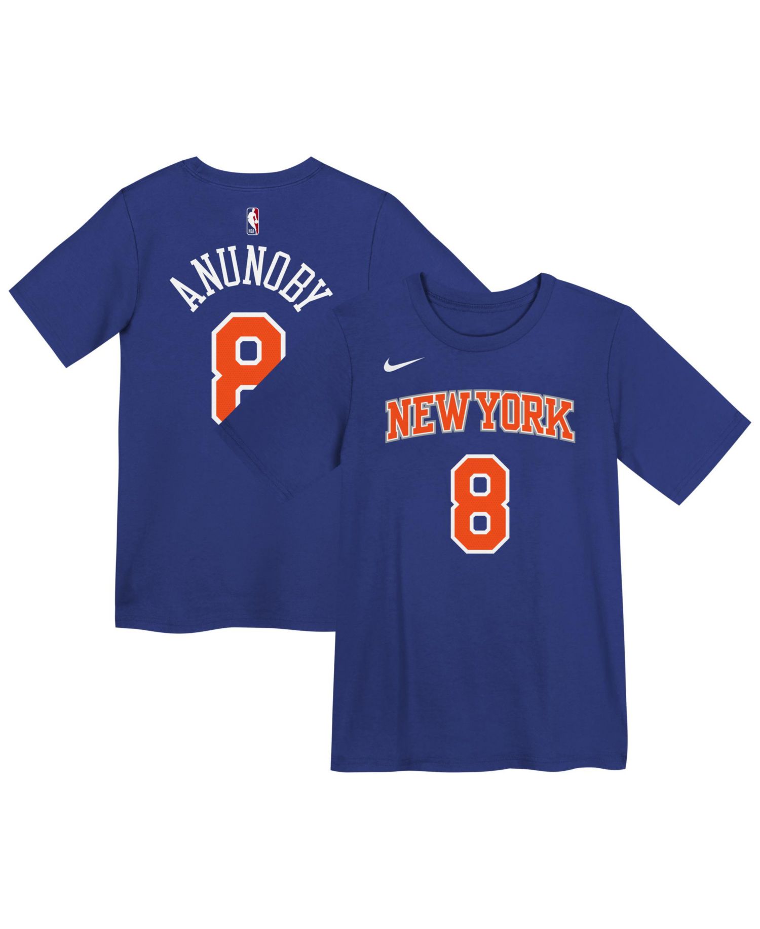 Preschool OG Anunoby Blue New York Knicks Icon Name & Number T-Shirt