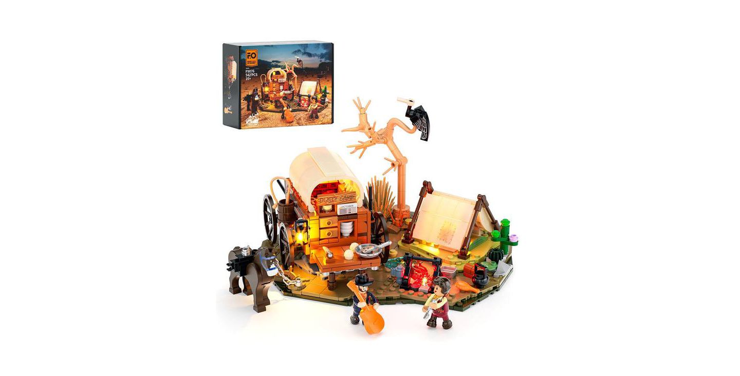 Детский конструктор Lumibricks Cowboy Camp Light-Up 542-Piece Building Set, Ages 18+ — фото 1