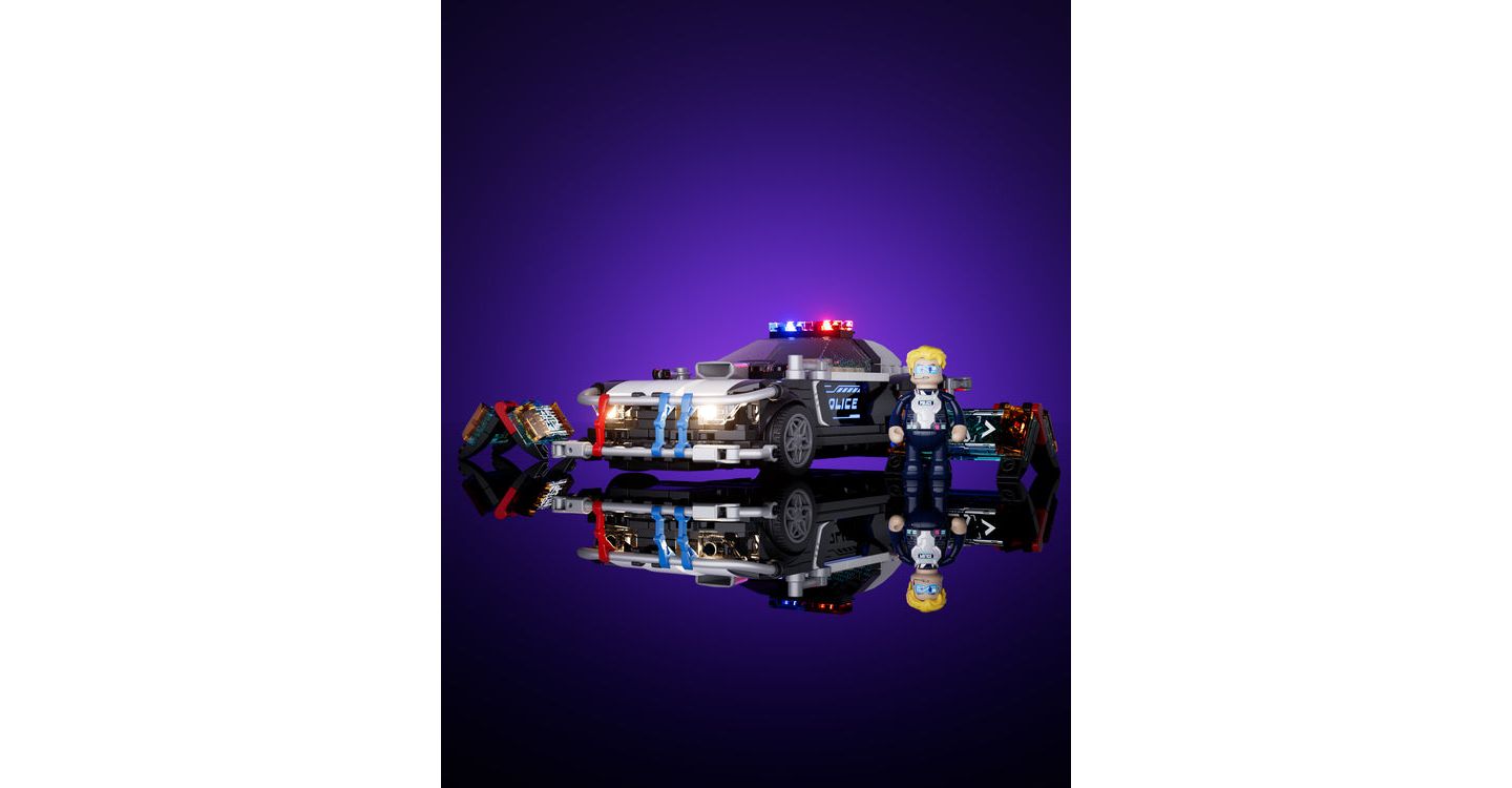 Детский конструктор Lumibricks Cyberpunk Police Patrol Car 372-Piece Lighted Building Set, Ages 8-10 — фото 5