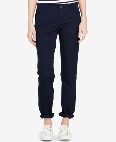 Lauren Ralph Lauren Stretch-Twill Straight-Leg Pants