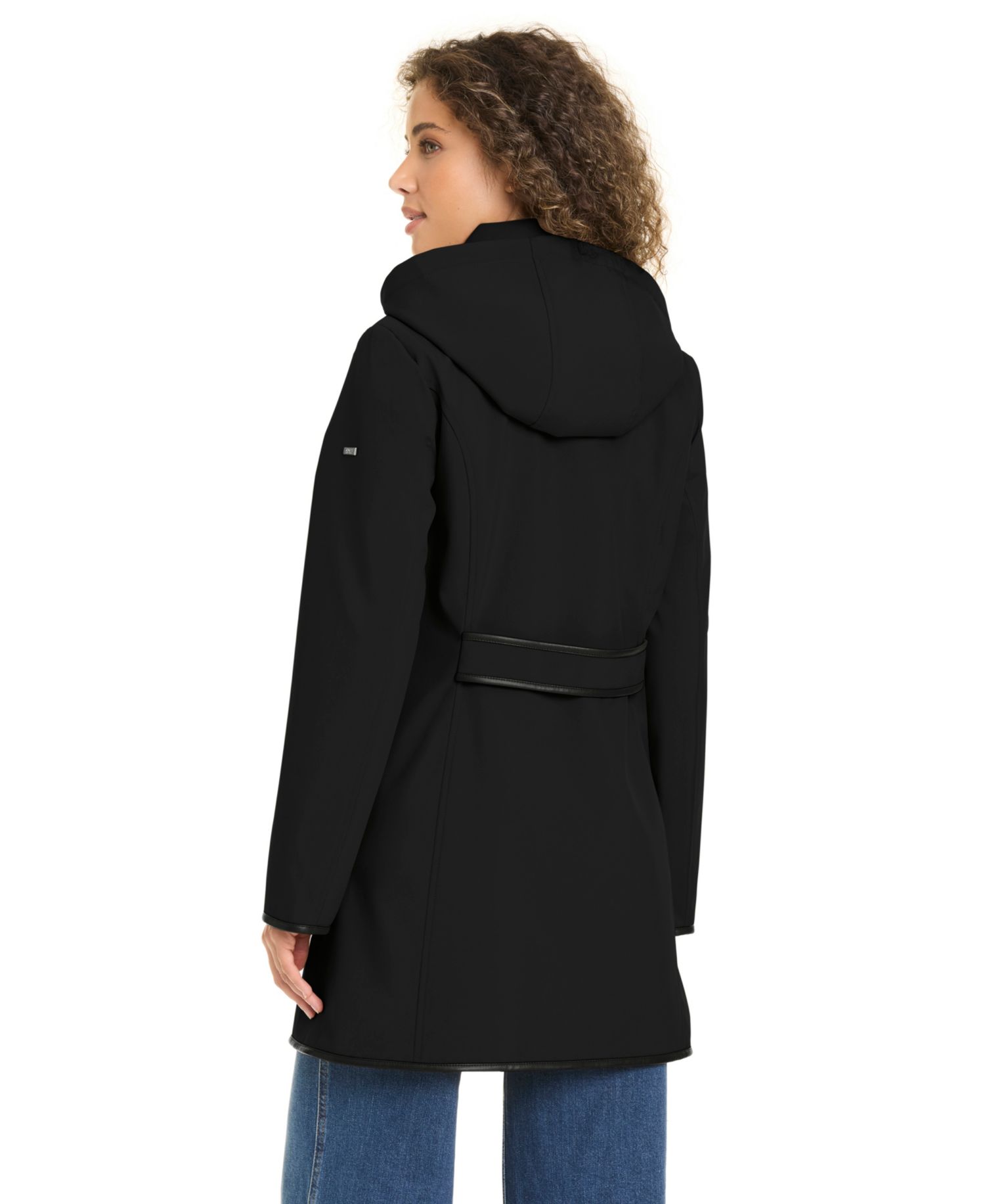 Women's Zip-Up Buttoned Softshell Coat