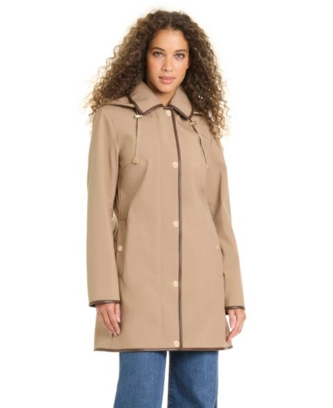 Женские куртки Jones New York Zip-Up Buttoned Softshell Coat