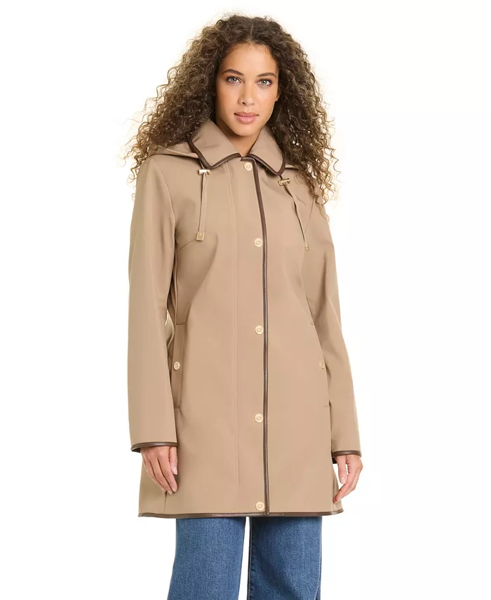 Women's Zip-Up Buttoned Softshell Coat